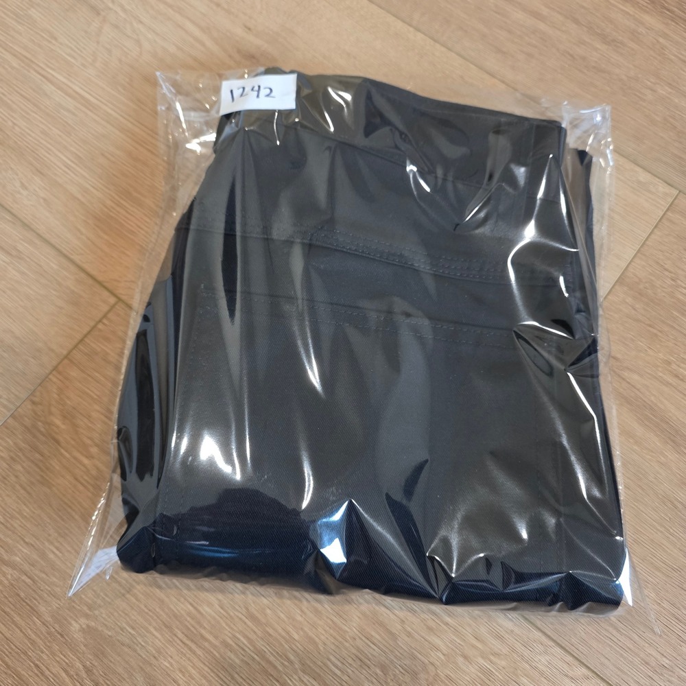 Los Angeles Apparel Black Poly Cotton Twill Pants Fits 27x28 High Rise Wide Leg - Picture 9 of 9